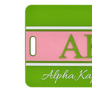 Luggage Tag Pink Green & White PVC Travel Bag Tag with AKA Logo ID Address Card <b>Holder</b> Suitcase Travel Accessory - Product Image 3