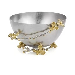Contemporary Craft Metal Dry Fruits Bowl Gloss Finish Snack Dish Decorative Tableware Gift Collection - Product Image 3