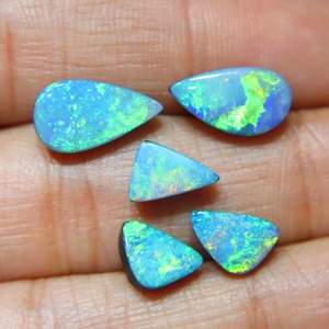 Australian <b>Opal</b> Doublet Cabochon Multi Fire Natural <b>Opal</b> Loose Gemstone for Jewelry Making - Product Image 1