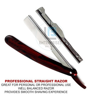 Unique Style Handmade Solid Color <b>Straight</b> Shaving <b>Razors</b> with Wood Handle and Stainless Steel Blade - Product Image 3