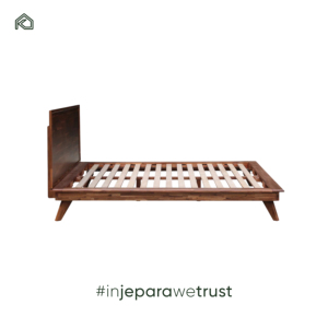 Premium Natural Teak Wood <b>Queen</b> Platform <b>Bed</b> Strong Wooden <b>Bed</b> Frame for Modern Bedroom Furniture Hotel Use - Product Image 2