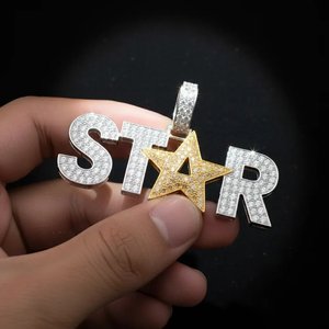 Élégant Pendentif Breloque Glace en Moissanite et Perle d'Eau Douce, en Argent Sterling 925 Plaqué Or et Argent, Bijoux de Créateur Hip Hop - Product Image 2