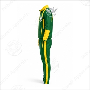 Ensemble de survêtement personnalisé rose et vert, veste zippée à manches longues unisexe avec logo brodé et impression 1908 - Product Image 3
