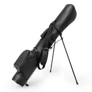 Sac de golf pliable en cuir PU de qualité supérieure, durable, imperméable, avec support automatique et housse de pluie assortie pour demi-jeu - Product Image 1