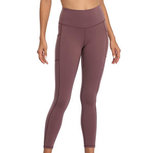 Legging de sport pour femme de haute qualité, sans couture, taille mi-haute, uni, extensible dans les quatre sens, respirant, pour la gym et le yoga, effet froncé - Product Image 2