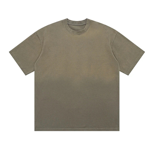 เสื้อยืดเปล่าสไตล์สตรีทแวร์ลายกราฟิกสุดฮิต ไซส์พลัส ล้างสีแบบแอซิดวอช เสื้อยืดวินเทจทรงโอเวอร์ไซส์สำหรับผู้ชาย - Product Image 4