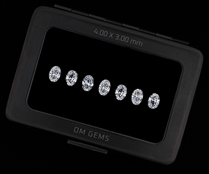 เพชรทรงรีขนาด 4.0x3.0 มม., เพชรเพาะเลี้ยง 1 กะรัต, เพชรเมลีเพาะเลี้ยงแบบหลวม, เพชรเจียระไนแบบพิเศษสำหรับทำเครื่องประดับ (7 เม็ด) - Product Image 4