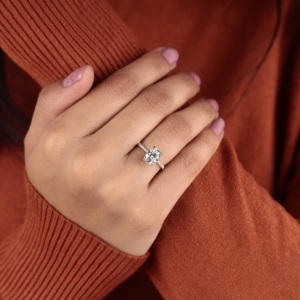 2.00 CT Oval Lab Grown Diamond Engagement Ring IGI Certified 14K Gold Solitaire Accent Bridal <b>Wedding</b> Jewelry Kirti Jewels - Product Image 5