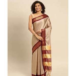 ผ้าไหมส่าหรีแบบดั้งเดิม - Product Image 1