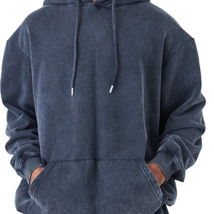 Cosy Luxury Custom Acid washed hoodie Drop Shoulder Hoodies pour homme 100% coton surdimensionné de haute qualité Heavyweight Faded Hoodie - Product Image 4