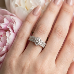 China Wholesale Jewelry 18k Solid White Gold Classic Real Diamond Solitaire Semi Mount Engagement Wedding Party Ring Women - Product Image 4