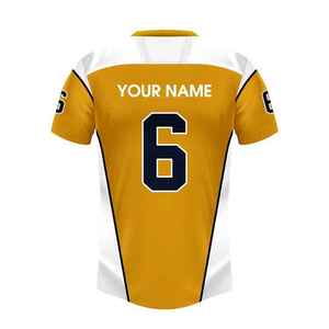 Camiseta de Fútbol Americano Personalizada de Alta Calidad, 220g, Poliéster 25/26, con Nombre Impreso por Transferencia de Calor, Talla Grande, Venta al Por Mayor - Product Image 2