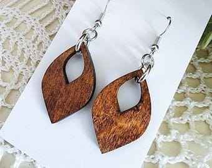 Pendientes de Madera de Acacia de Buen Diseño y Gran Venta para Chicas, con el Mejor Acabado, Nuevo Diseño Ovalado para Mujer - Product Image 5