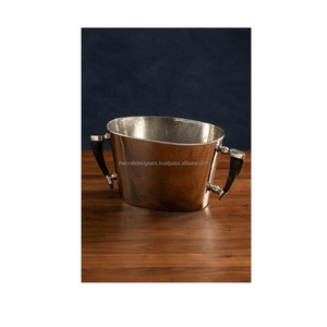 Cubo de hielo de metal más vendido mango de metal libre de óxido enfriador de vino de cerveza soporte de bebidas galvanizado de alta calidad uso de metal personalizado - Product Image 4