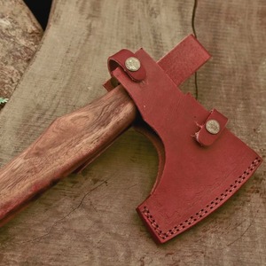 Hacha tomahawk de acero inoxidable, mango de fresno envuelto en cuero, mango de palisandro, hacha de supervivencia, hacha hecha a mano para hombres - Product Image 4
