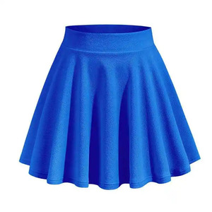 Women's Blue Elastic Waist Tennis <b>Skirt</b> Printed Breathable Spandex/Polyester Anti-UV Quick Dry Pockets Regular Fit All Seasons - Product Image 4