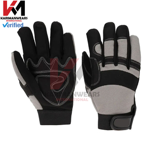 Synthetic Leather <b>Gloves</b> Professional Work <b>Gloves</b> PU Leather Palm Safety Design OEM Wholesale - Product Image 2