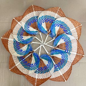 Light weight handheld fan for cooling & decorative use handmade bamboo fans palm leaf handfan - Product Image 6