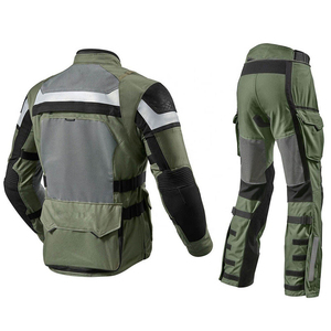 Traje de Motociclismo Verde Oliva para Hombre, Más Vendido, Manga Larga, Resistente al Viento, con Bloques de Color, Poliéster y Nailon, para Todas las Estaciones, Ropa de Carreras - Product Image 4