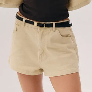 Pantalones Cortos Bermuda de Lona Negros de Cintura Alta para Hombre, Estilo Casual, Cierre de Botones, Bolsillos, Tejido Transpirable - Product Image 5