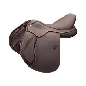 Sillín de cuero de salto y doma de primera calidad hecho a mano, duradero con Árbol de fibra de vidrio, ajuste perfecto para jinetes, diseño cómodo. - Product Image 1