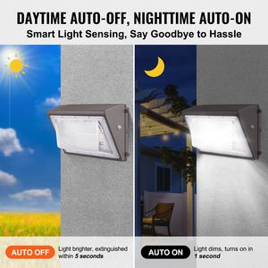 Lampada di Sicurezza LED Commerciale da Esterno 5000K 120W 11000LM con Sensore di Luce Intelligente - Product Image 4