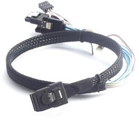 Câble de connexion interne haute vitesse pour serveur Mini SAS 8087 vers 4X SATA avec chargement latéral