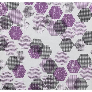 Ensemble de housse de couette à imprimé floral classique moderne, 7 pièces, pur coton, 400TC, violet, noir, blanc, décoration intérieure - Product Image 3
