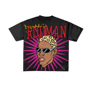 T-shirt noir personnalisé OEM pour homme, style streetwear, manches courtes, jersey en coton, col rond, imprimé graphique, coupe ample, tee-shirt pour homme, coupe courte. - Product Image 2