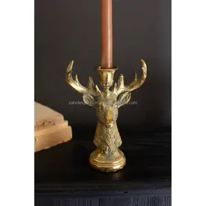 Bougeoir de Noël en fer rustique contemporain fait à la main pour la décoration de la maison de style ferme et les espaces de vie intérieurs - Product Image 1