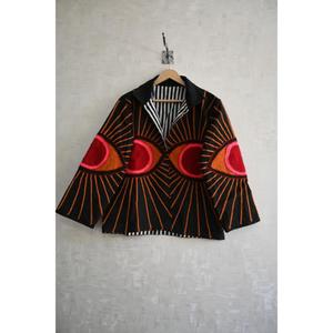 Hand Embroidered Woven Floral Eco-Friendly Quick Dry Breathable <b>Velvet</b> <b>Women's</b> Boho Vintage Ethnic Winter <b>Jacket</b> - Product Image 1