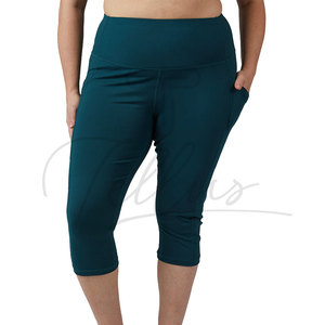 Wholesale Women High Waist Capri Leggings Tummy Control Stretch Yoga Workout Pants Custom Logo Fitness Activewear - Product Image 3