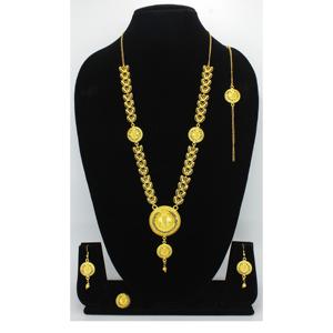 สร้อยคอพร้อมต่างหูชุดเครื่องประดับทองเหลืองแท้ UAE ดูไบสร้อยคอดีไซน์เครื่องประดับชุดกุหลาบ - Product Image 6