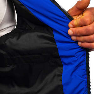 Chalecos cálidos con cuello alto, gruesos, cortavientos, para hombre, tipo burbuja, sin mangas, ajustados, de forro polar, acolchados. - Product Image 5