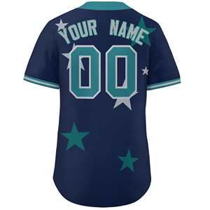Maillot de baseball personnalisé pour hommes, imprimé, respirant, 100% polyester, évacuation de l'humidité, séchage rapide, anti-UV, col en V, noms et logos personnalisés - Product Image 3