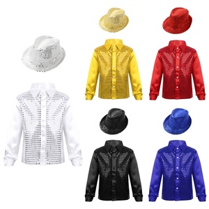 110-160 ropa de baile para niños, ropa de baile para niños, traje de baile de escenario de Jazz con lentejuelas, ropa de actuación - Product Image 2