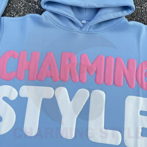 Sweat-shirt à capuche pour homme de haute qualité, personnalisé, avec impression 3D en relief du logo sur le devant, décontracté, uni, 100% coton, impression DTG - Product Image 3