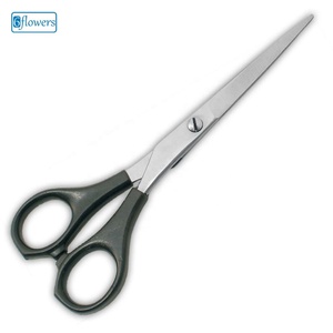 Stainless Steel Blade Black <b>Plastic</b> Handle Smooth <b>Edge</b> Fabric Sewing Shears - Product Image 1