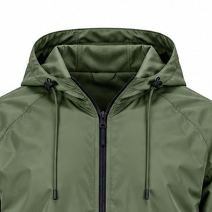Windbreaker <b>Jacket</b> for <b>Men</b> Water Resistant <b>Lightweight</b> Outdoor Sports Full Zip Hooded Activewear OEM ODM Custom OEM Manufacturer - Product Image 5