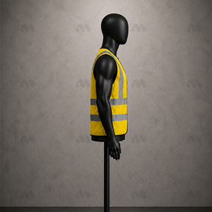 Chaleco de Seguridad Reflectante de Alta Visibilidad para Trabajadores, Impermeable, de Algodón, Resistente, para Construcción, Trabajo en Carreteras, Unisex - Product Image 2
