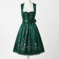 Robe Dirndl Allemande Exquise de Qualité Supérieure, Broderie Personnalisée, Costumes Bavarois pour l'Oktoberfest, Fabricant de Vêtements Traditionnels Authentiques