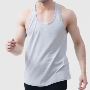 Camiseta sin Mangas Gris para Hombre, Cuello Redondo, Tejido de Punto, Color Sólido, Ropa Casual, Transpirable, 100% Algodón, Nuevo Diseño 2026, Logotipo Personalizado OEM - Product Image 1