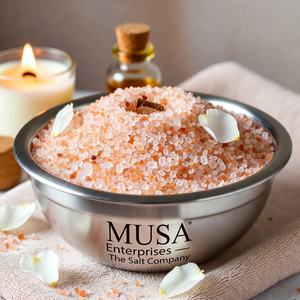 Sal de Baño Mineral del Himalaya Rosa Natural Tallada, Moderna, Ecológica, Relajante, Terapéutica, Aromática, Desintoxicante para la Piel - Product Image 2