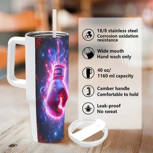 Vaso de acero inoxidable de 40 oz con asa, personalizado con la marca, para club de jardinería o vivero de plantas - Product Image 5