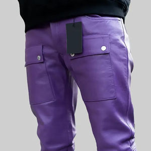 Pantalons en cuir pour hommes, dernier style, en vente, meilleure qualité, prix bas, pantalons en cuir pour hommes en peau de mouton, couleur personnalisée - Product Image 6