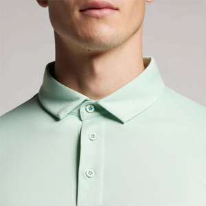 T-shirt décontracté d'été pour homme en polyester/coton, respirant, anti-boulochage, imprimé uni, à manches courtes, en toile tricotée unie - Product Image 6