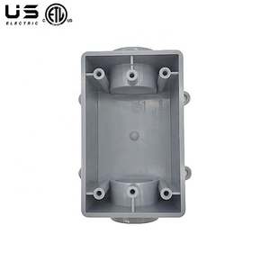FSC Type 1 GANG Boîte de sortie pour interrupteur extérieur à un seul groupe Conduits et raccords exposés en PVC résistant aux intempéries - Product Image 1