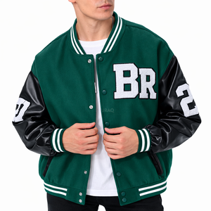 Chaqueta Varsity Personalizada para Hombre, Mezcla de Lana, Estilo Béisbol, para Invierno - Product Image 1