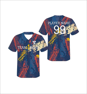 เสื้อเบสบอลแบบกำหนดเอง คอวี แขนสั้น โพลีเอสเตอร์พิมพ์ลายชื่อทีม ระบายอากาศได้ดี ทุกฤดูกาล สำหรับผู้ชาย ผู้ใหญ่ ทรงปกติ - Product Image 5