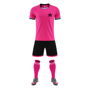 Custom <b>Orange</b> Men's V-neck Soccer Jersey Set Elastic Waist Short Sleeve Quick Dry Polyester Football Uniform Black Shorts <b>Socks</b> - Product Image 4